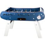 Baby-foot Bleu Marine Style Café – Table de Football de Table Robuste et Stable