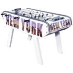Baby-foot Bonzini B90 New York blanc – Table de jeu sans monnayeur