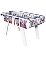 Baby-foot Bonzini B90 New York blanc – Table de jeu sans monnayeur