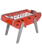 Baby-foot Bonzini B90 rouge et argent – Table de jeu sans monnayeur