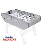 Baby-foot Bonzini B90 gris argent avec pieds transparents – Table de jeu sans monnayeur – Image 4