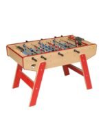 Table de baby‑foot en bois hêtre – modèle familial robuste avec barres télescopiques