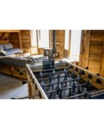 Table de baby‑foot robuste en bois hêtre – Jeu de football de table rétro – Image 6