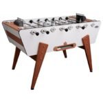 Baby‑foot d’extérieur blanc haut de gamme – Table de jeu robuste style vintage