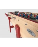 Table de baby‑foot familiale en bois hêtre – barres télescopiques acier chromé, tapis de jeu Gerflex – Image 2