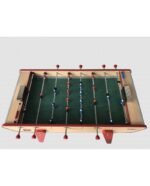 Table de baby‑foot familiale en bois hêtre – barres télescopiques acier chromé, tapis de jeu Gerflex – Image 4