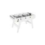 Baby‑foot blanc design intérieur – table de jeu familiale avec barres télescopiques