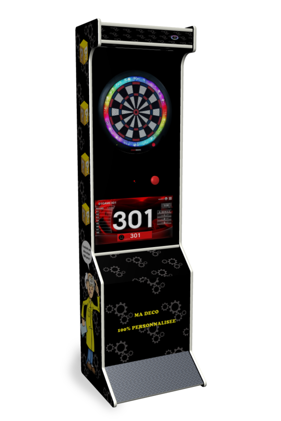 dartcab-100-perso Borne de fléchettes personnalisable avec écran connecté et LEDs interactives – Expérience de jeu immersive – Image 1