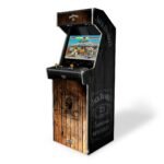 Borne d’arcade multi-jeux rétro – Écran 22″, PandoraBox GX 4300 jeux, 2 joueurs – Design noir inspiré années 80