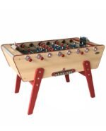Baby‑foot intérieur finition hêtre – table de jeu robuste avec barres télescopiques