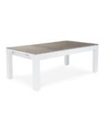 Table de billard convertible 7 ft – style moderne chêne sable avec pieds noirs et surface ardoise – Image 12