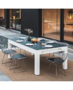 Table de billard convertible 7 ft – style moderne chêne sable avec pieds noirs et surface ardoise – Image 11