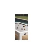 Table de billard 7 ft Classic – design blanc pour intérieur et extérieur, convertible en table – Image 17