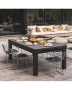 Table de billard convertible 7 ft – design gris et noir pour intérieur & extérieur – Image 7