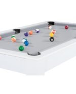 Table Billard Convertible 6 ft – Design Moderne Blanc Boisé Prune avec Plateau Multifonction – Image 12