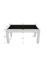 Table Billard Convertible 6 ft – Design Moderne Blanc Laqué avec Plateau Multifonction – Image 7