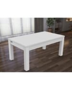 Table Billard Convertible 6 ft – Design Moderne Blanc Laqué avec Plateau Multifonction – Image 5