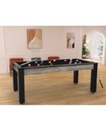 Table Billard Convertible 6 ft – Style Industriel avec Plateau Multifonction