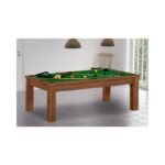 Table Billard Convertible 7 ft – Élégance Teck avec Plateau Multifonction