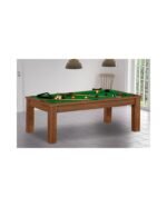 Table Billard Convertible 7 ft – Élégance Teck avec Plateau Multifonction