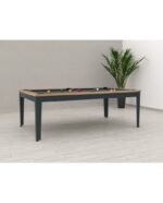 Table de billard convertible 7 ft – chêne bicolore moderne avec pieds anthracite et surface de jeu ardoise