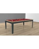 Table de billard convertible 7 ft – chêne bicolore moderne avec pieds anthracite et surface de jeu ardoise – Image 3