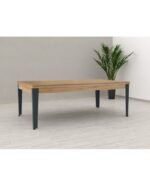 Table de billard convertible 7 ft – design chêne naturel avec pieds anthracite et surface ardoise monobloc – Image 6