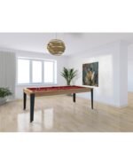 Table de billard convertible 7 ft – design chêne naturel avec pieds anthracite et surface ardoise monobloc – Image 3