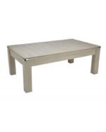 Table Billard Convertible 7 ft – Design Moderne Blanc avec Plateau Dînatoire