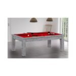 Table Billard Convertible 7 ft – Finition Gris Béton avec Plateau Multifonction