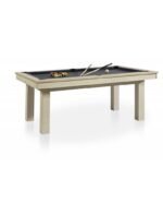 Table Billard Convertible 7 ft – Style Chêne Clair / Oslo avec Plateau Multifonction – Image 8