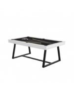 Table de billard convertible blanc 7 ft – Surface ardoise 19 mm, transformable en table à manger