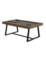 Table de billard convertible 7 ft – finition châtaignier moderne avec surface ardoise – Image 4