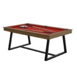 Table de billard convertible 7 ft – finition châtaignier moderne avec surface ardoise