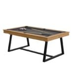 Table de billard convertible 7 ft – design bois noyer avec surface ardoise et option table à manger