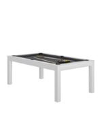 Table Billard Convertible 7 ft – Design Blanc Mat avec Plateau Multifonction – Image 5