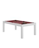 Table Billard Convertible 7 ft – Design Blanc Mat avec Plateau Multifonction – Image 3