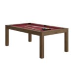 Table de billard convertible 7 ft – design châtaignier avec surface ardoise et option table à manger