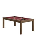 Table de billard convertible 7 ft – design châtaignier avec surface ardoise et option table à manger