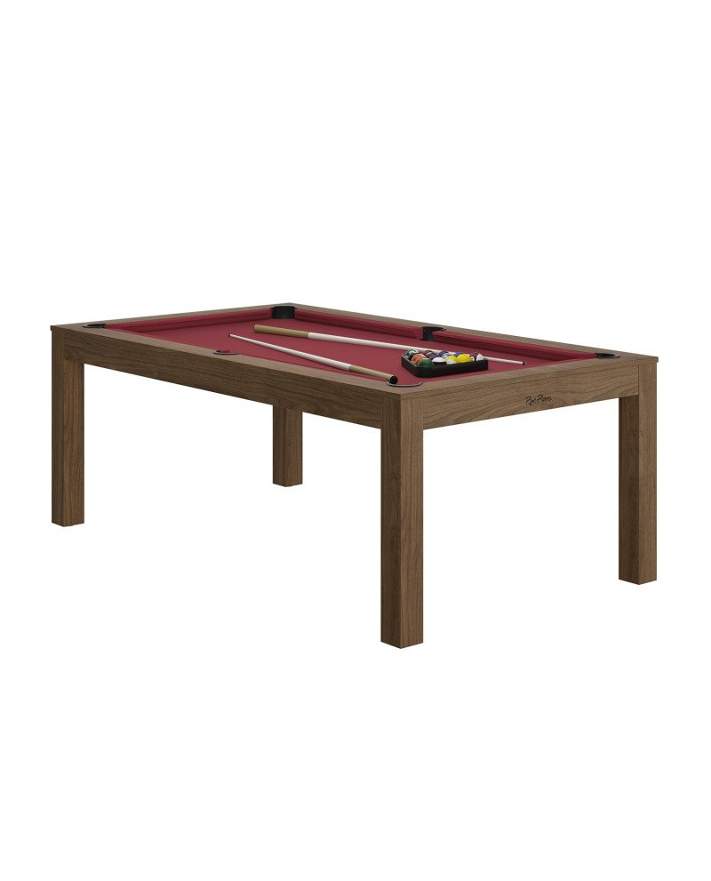 table-billard-convertible-rene-pierre-charme-chataignier Table de billard convertible 7 ft – design châtaignier avec surface ardoise et option table à manger – Image 1