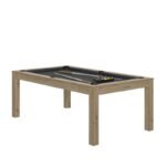 Table Billard Convertible 7 ft – Style Contemporain Chêne avec Plateau Multifonction