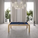 Table de billard convertible 7 ft – design chêne clair avec surface ardoise et option table à manger