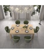 Table de billard convertible 7 ft – design chêne clair avec surface ardoise et option table à manger – Image 2