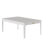 Table de billard convertible 7 ft – design blanc brillant moderne avec pieds blancs, surface ardoise – Image 4