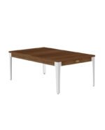 Table de billard convertible 7 ft – Style contemporain bois châtaignier avec pieds blancs et surface en ardoise – Image 4