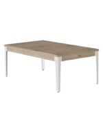 Table de billard convertible 7 ft – design moderne chêne sablé avec pieds blancs et surface en ardoise – Image 2