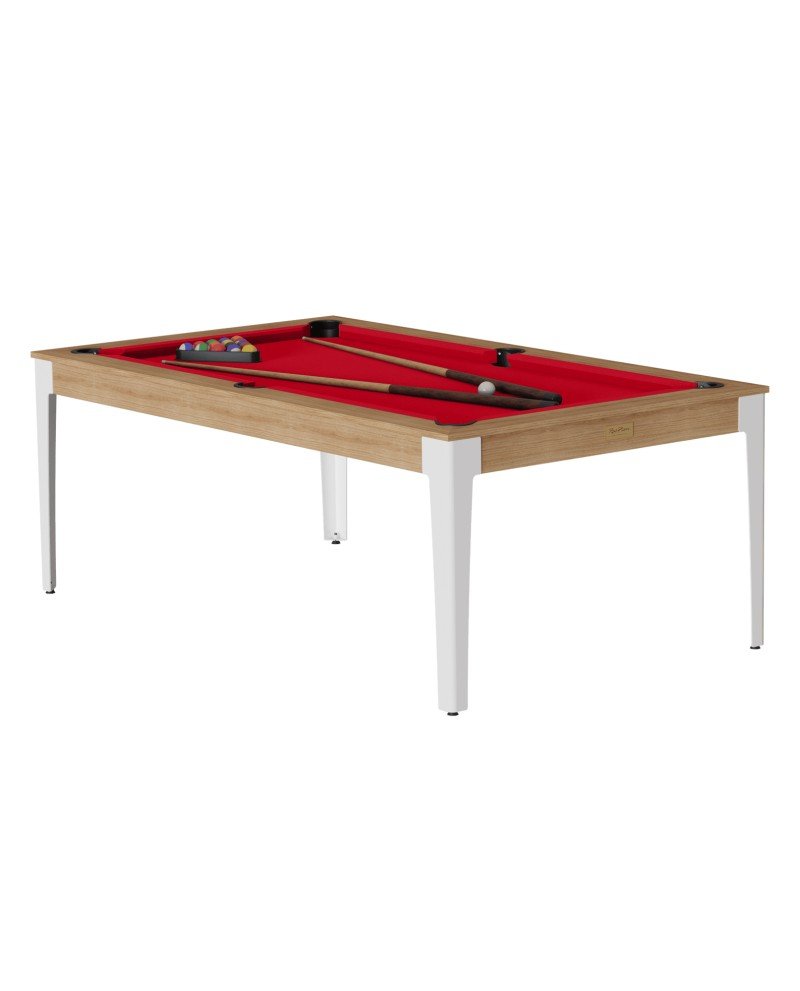 table-billard-convertible-rene-pierre-elan-noyer-venice-pieds-blancs (3) Table de billard convertible 7 ft – Style contemporain bois noyer & pieds blancs, surface ardoise – Image 1
