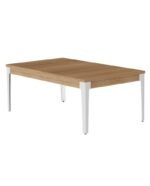 Table de billard convertible 7 ft – Style contemporain bois noyer & pieds blancs, surface ardoise – Image 2