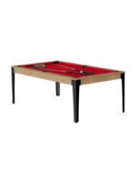 Table de billard convertible 7 ft – design moderne noyer avec pieds noirs et surface ardoise – Image 5