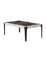 Table de billard convertible 7 ft – style moderne Oslo chêne grisé avec pieds noirs et surface ardoise – Image 4